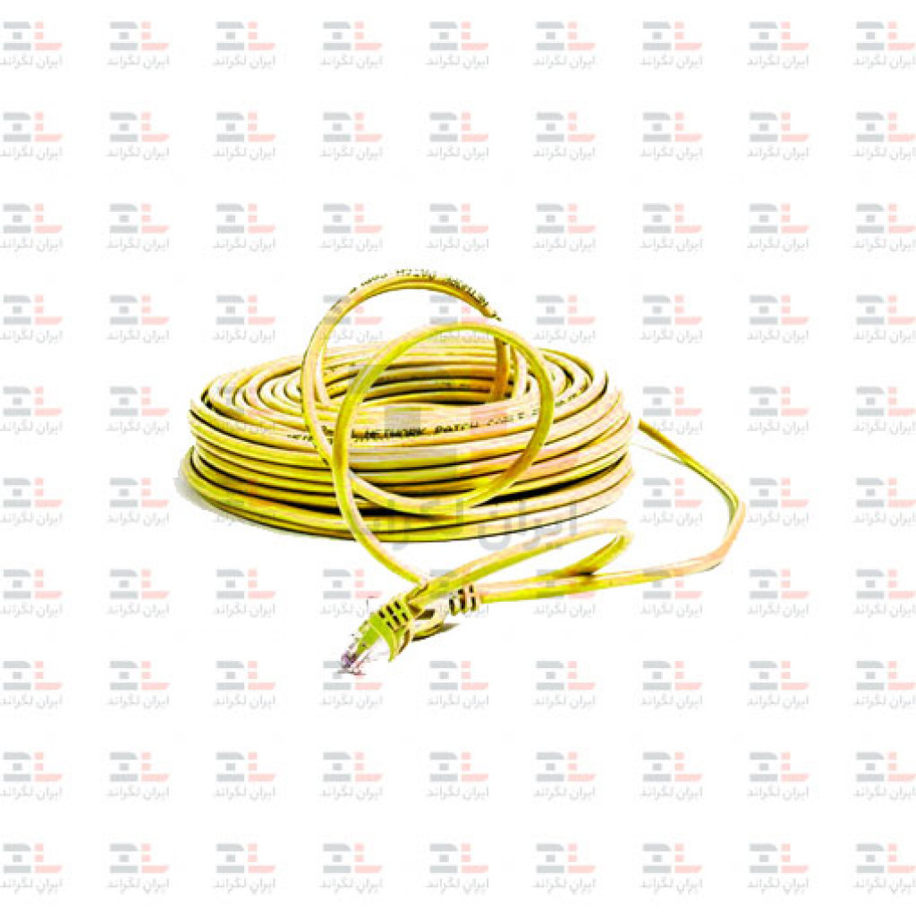 لیست قیمت و خرید پچ کورد شبکه امپ Cat6 UTP روکش PVC، زرد 30 متری