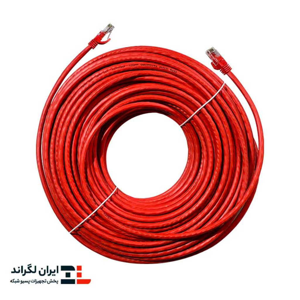 لیست قیمت و خرید پچ کورد شبکه بلدن Cat6 UTP روکش PVC، زرد 40 متری