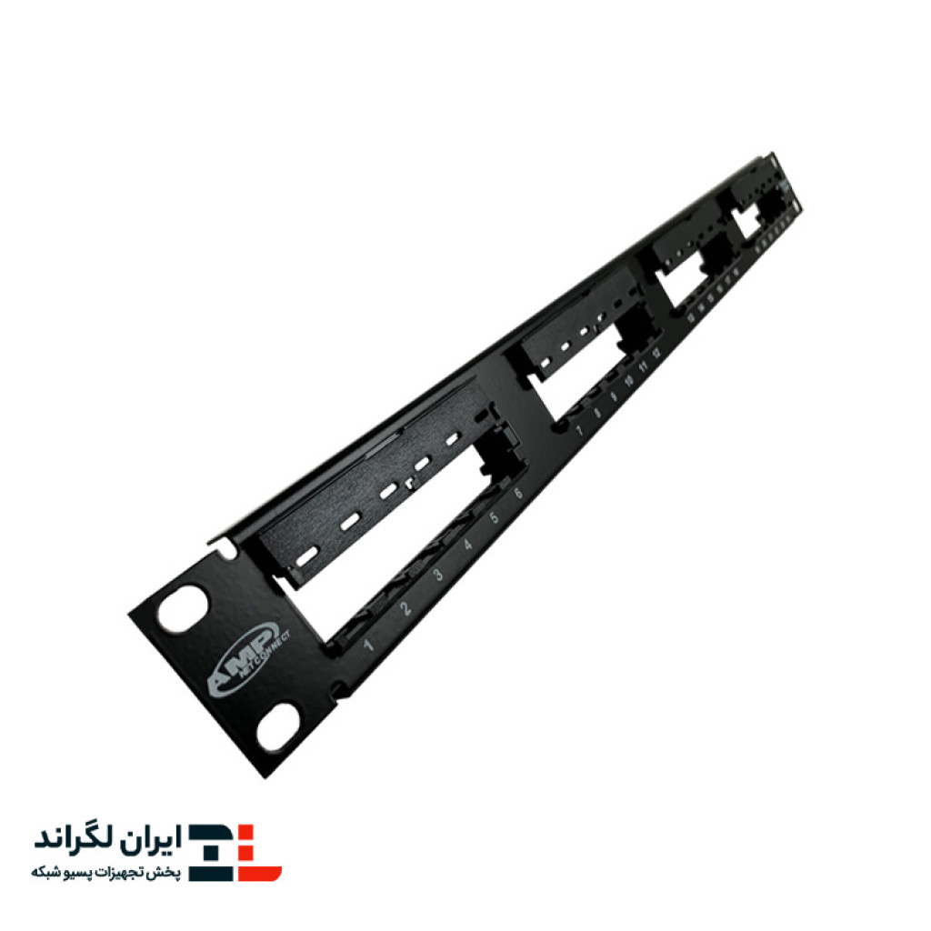 قیمت پچ پنل امپ Cat6 UTP به همراه کیستون | 24 پورت