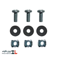 پیچ و مهره رک گژنات کروم و واشر بسته 200 عددی ونتولینک